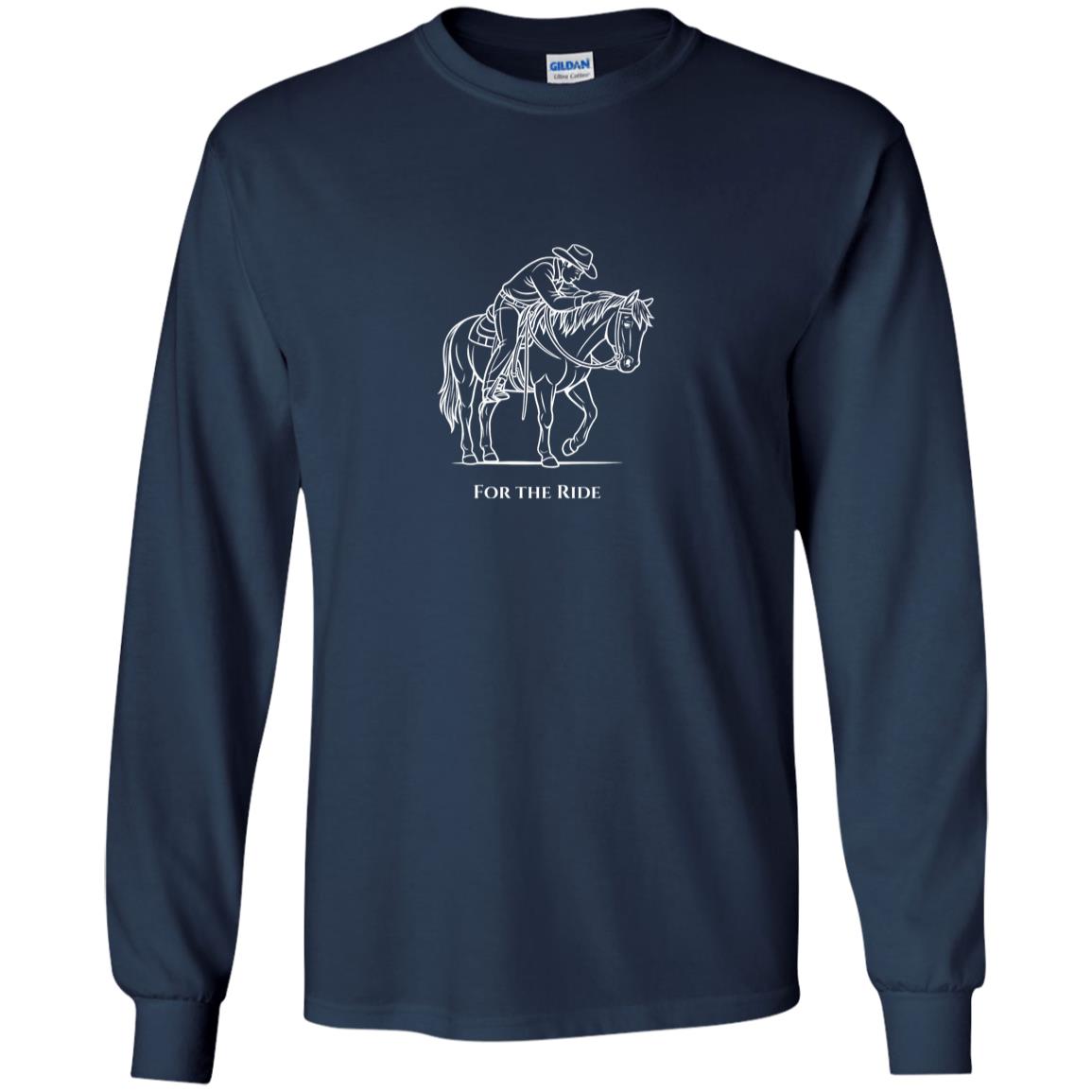 for the ride youth horse graphic long sleeve tee shirt