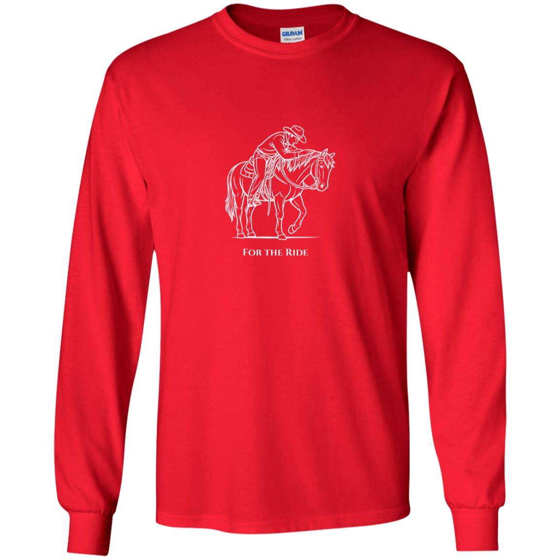 for the ride youth horse graphic long sleeve tee shirt