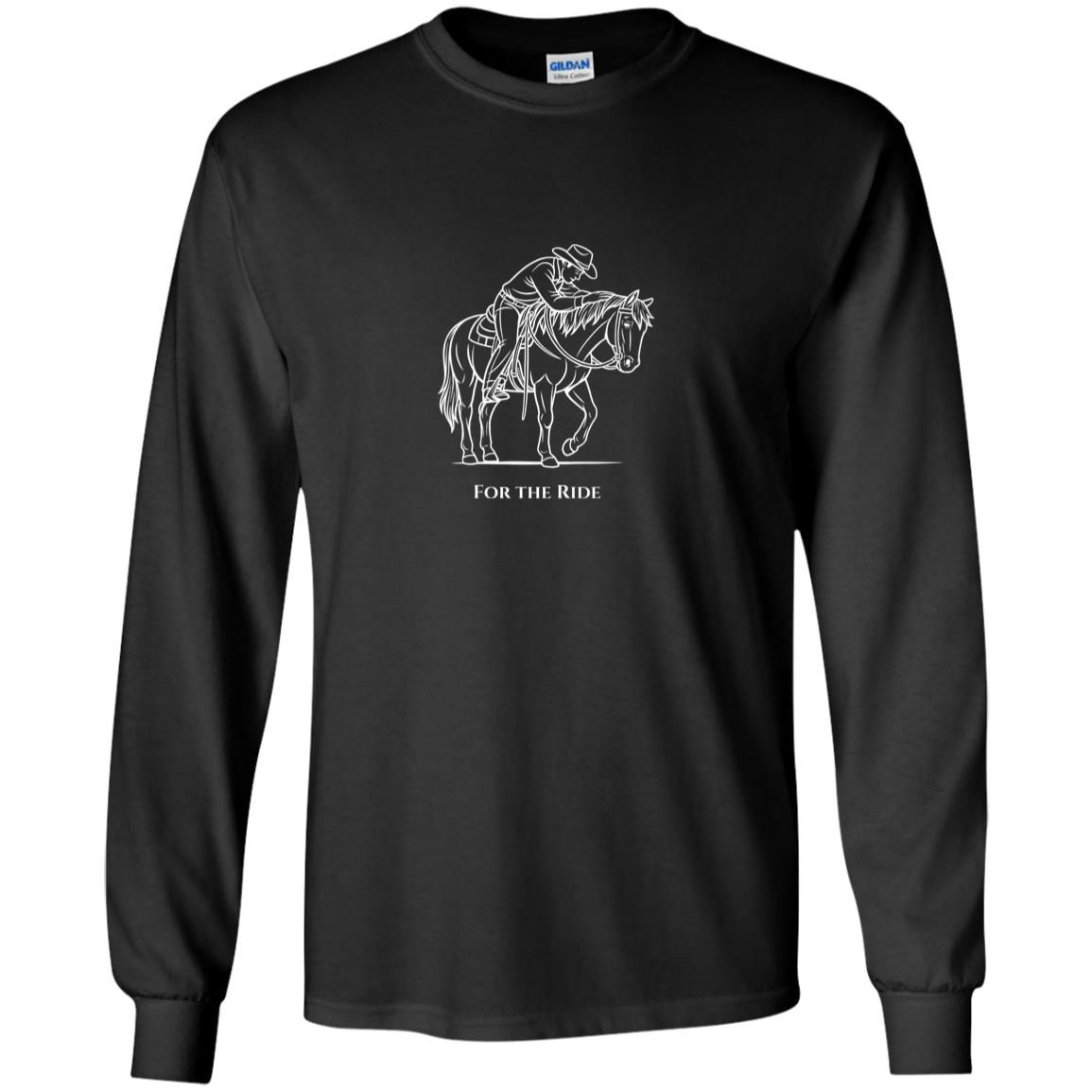 for the ride youth horse graphic long sleeve tee shirt