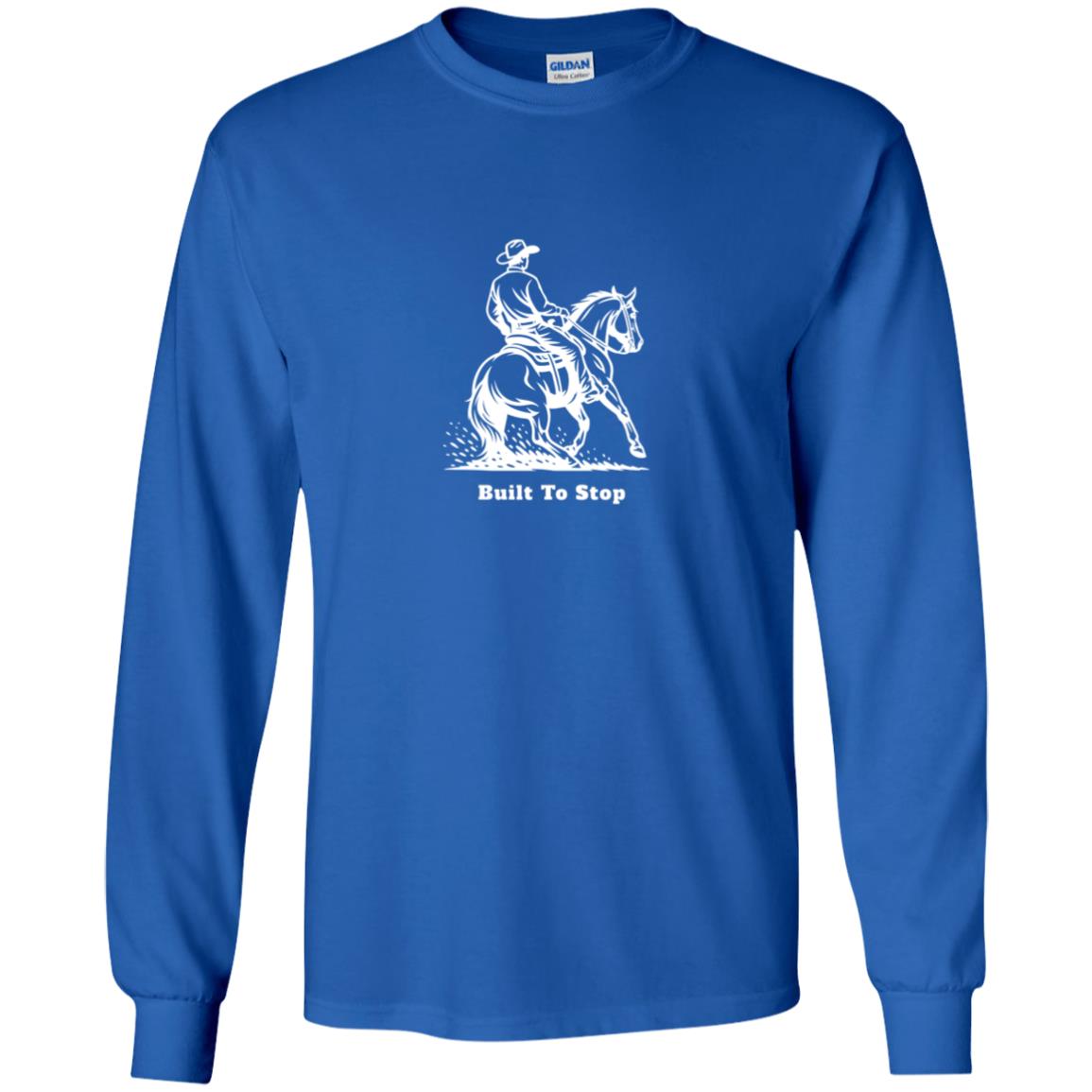 youth long sleeve tee shirt horse graphic male Built To Stop