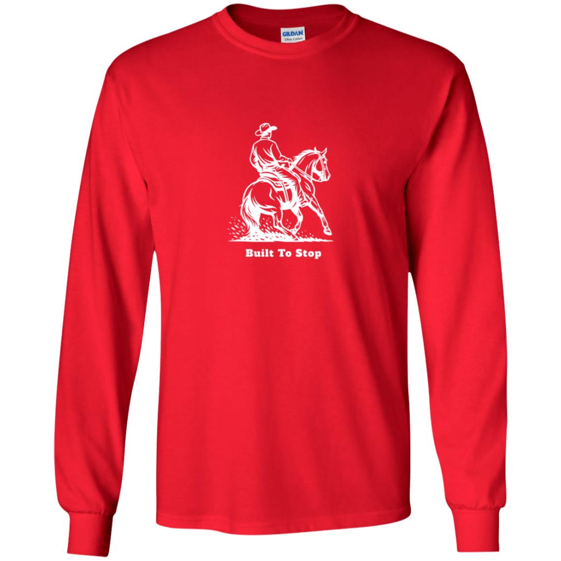 youth long sleeve tee shirt horse graphic male Built To Stop
