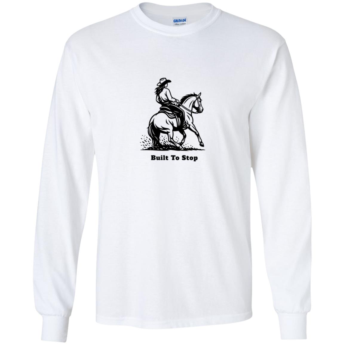 youth long sleeve tee shirt horse graphic female Built To Stop