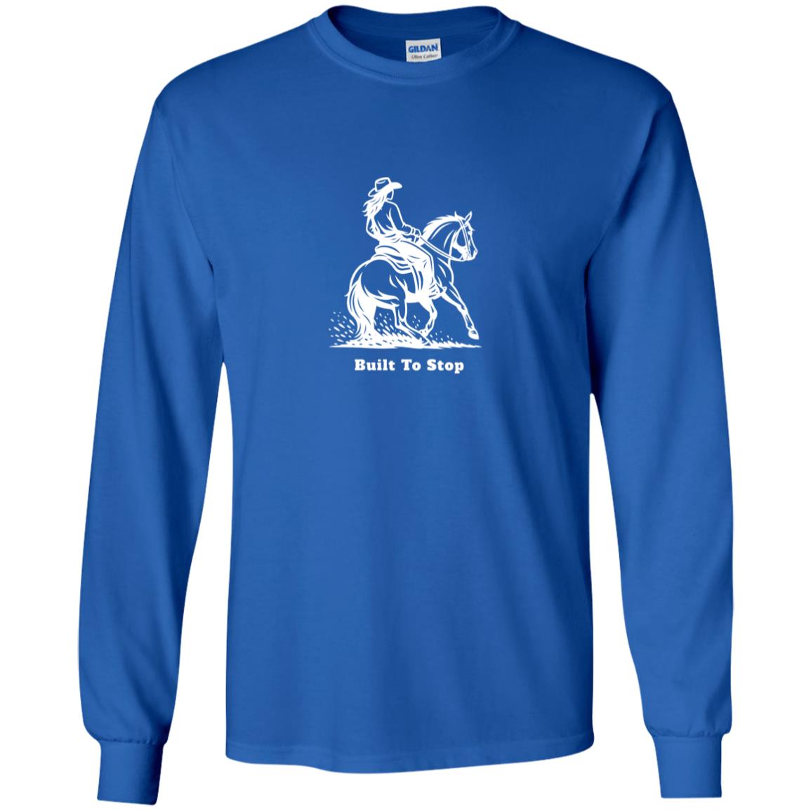 youth long sleeve tee shirt horse graphic female Built To Stop