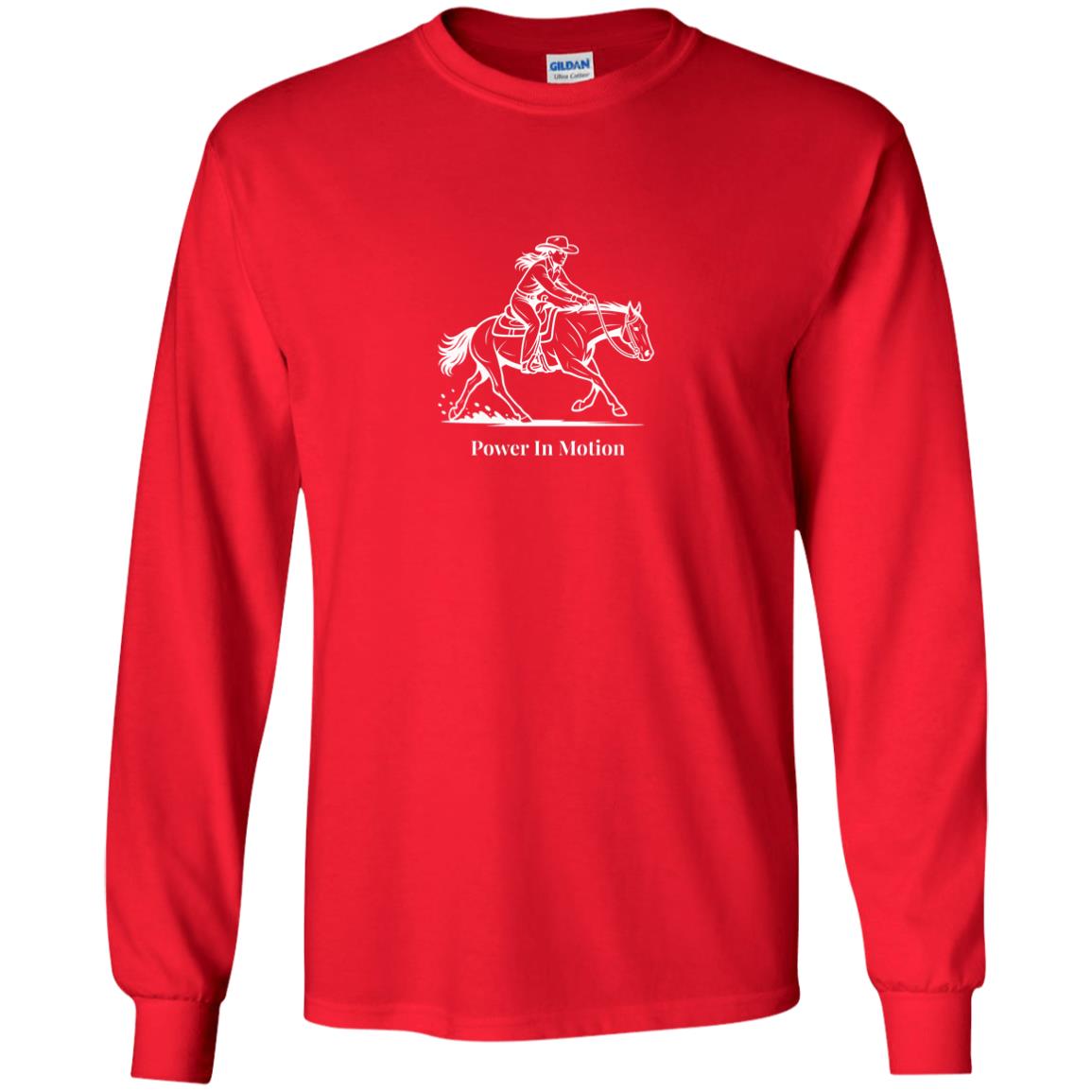 youth long sleeve tee horse graphic female Power in Motion