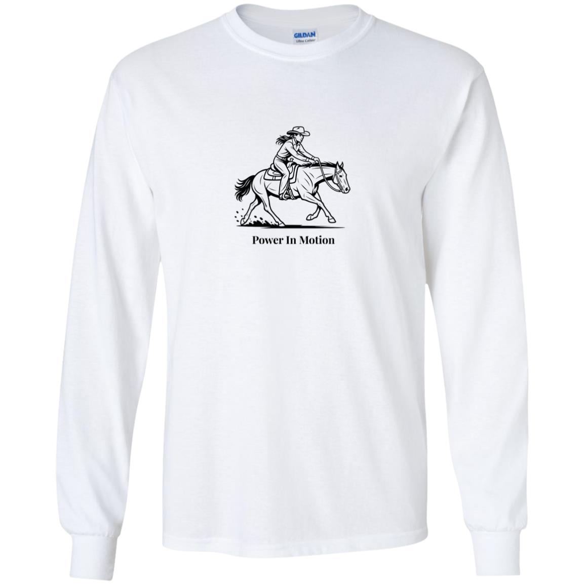 youth long sleeve tee horse graphic female Power in Motion