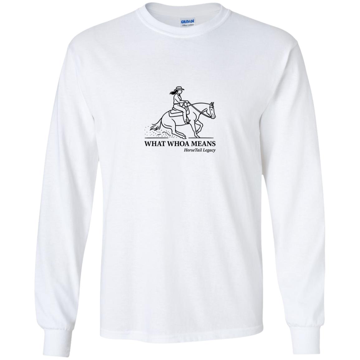 youth long sleeve tee horse graphic female What Whoa Means