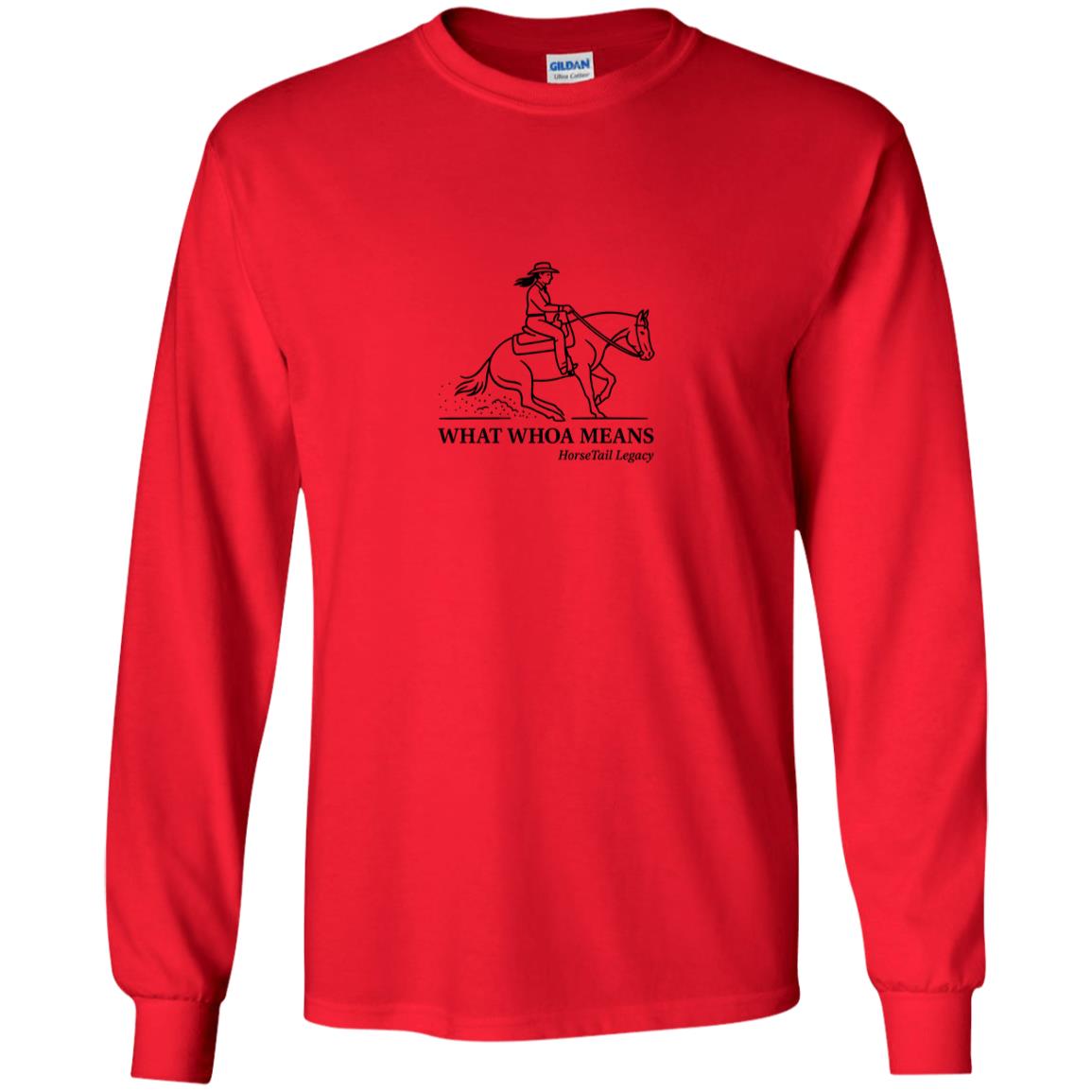 youth long sleeve tee horse graphic female What Whoa Means