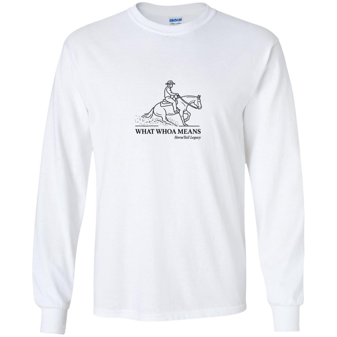 youth long sleeve tee horse graphic male What Whoa Means