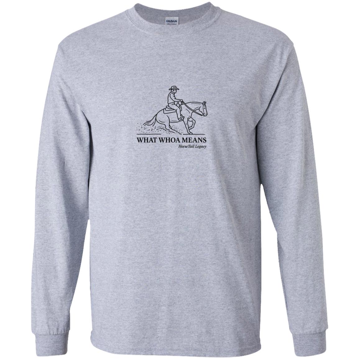 youth long sleeve tee horse graphic male What Whoa Means
