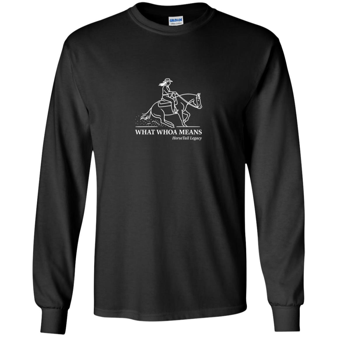 youth long sleeve tee horse graphic female What Whoa Means