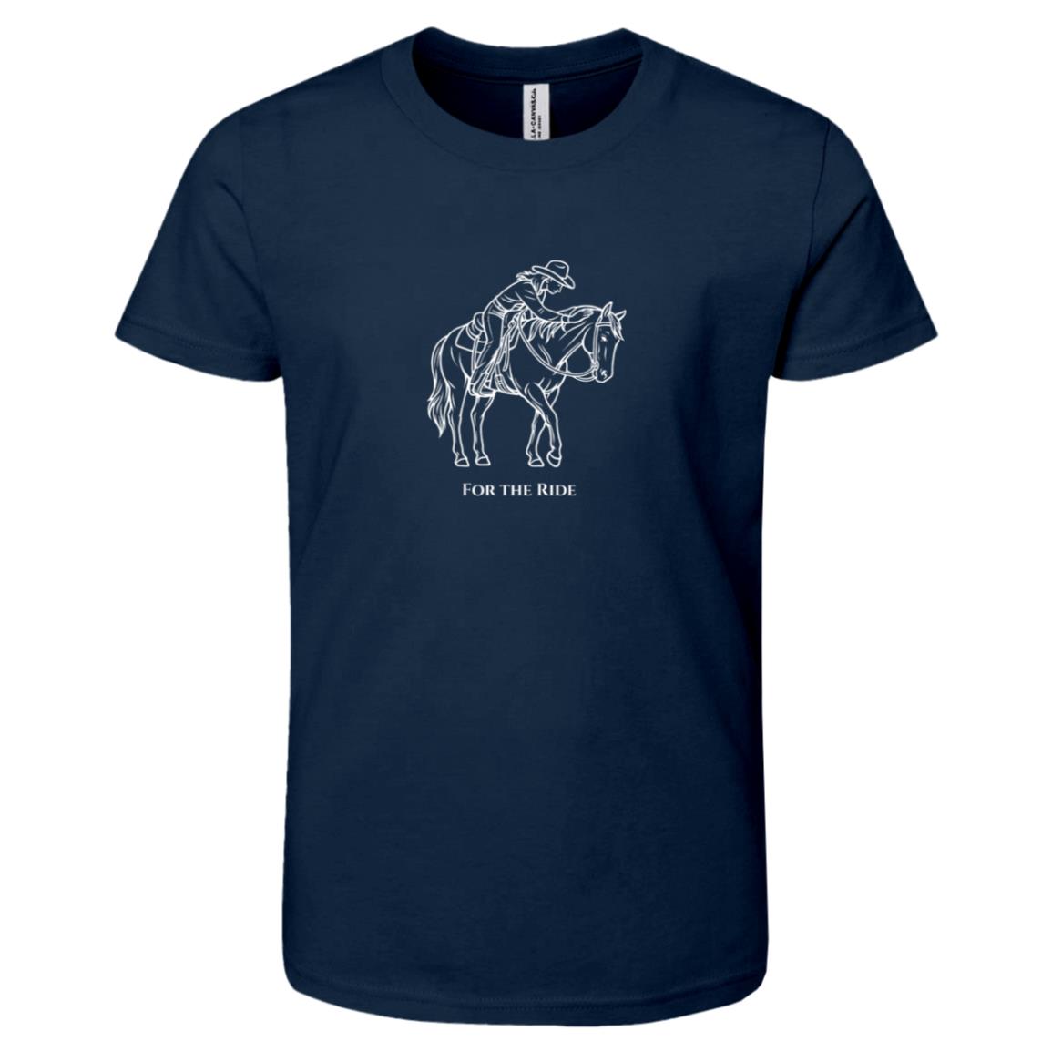 for the ride Female Graphic White 3001Y Bella + Canvas Kids Short-Sleeve T-Shirt