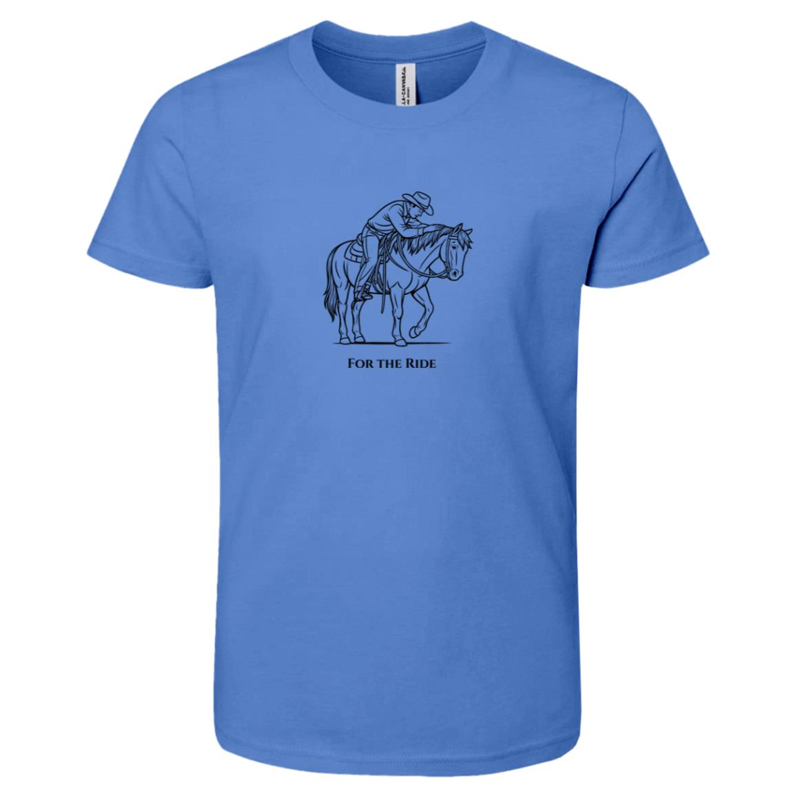 For The Ride Male Graphic Black 3001Y Bella + Canvas Kids Short-Sleeve T-Shirt