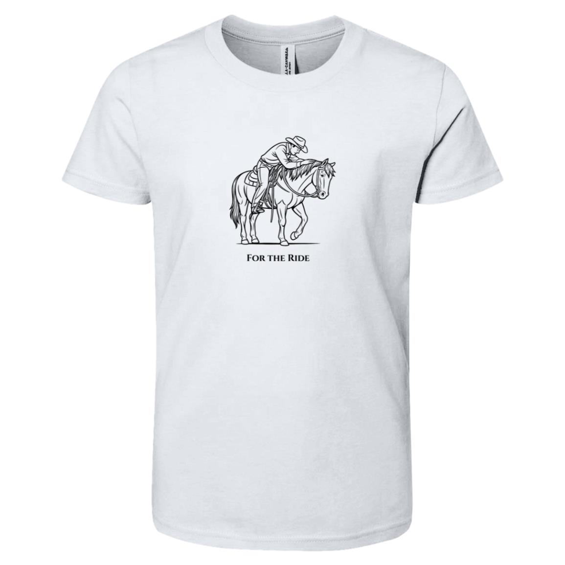 For The Ride Male Graphic Black 3001Y Bella + Canvas Kids Short-Sleeve T-Shirt