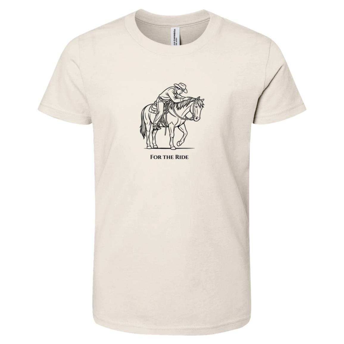 For The Ride Male Graphic Black 3001Y Bella + Canvas Kids Short-Sleeve T-Shirt