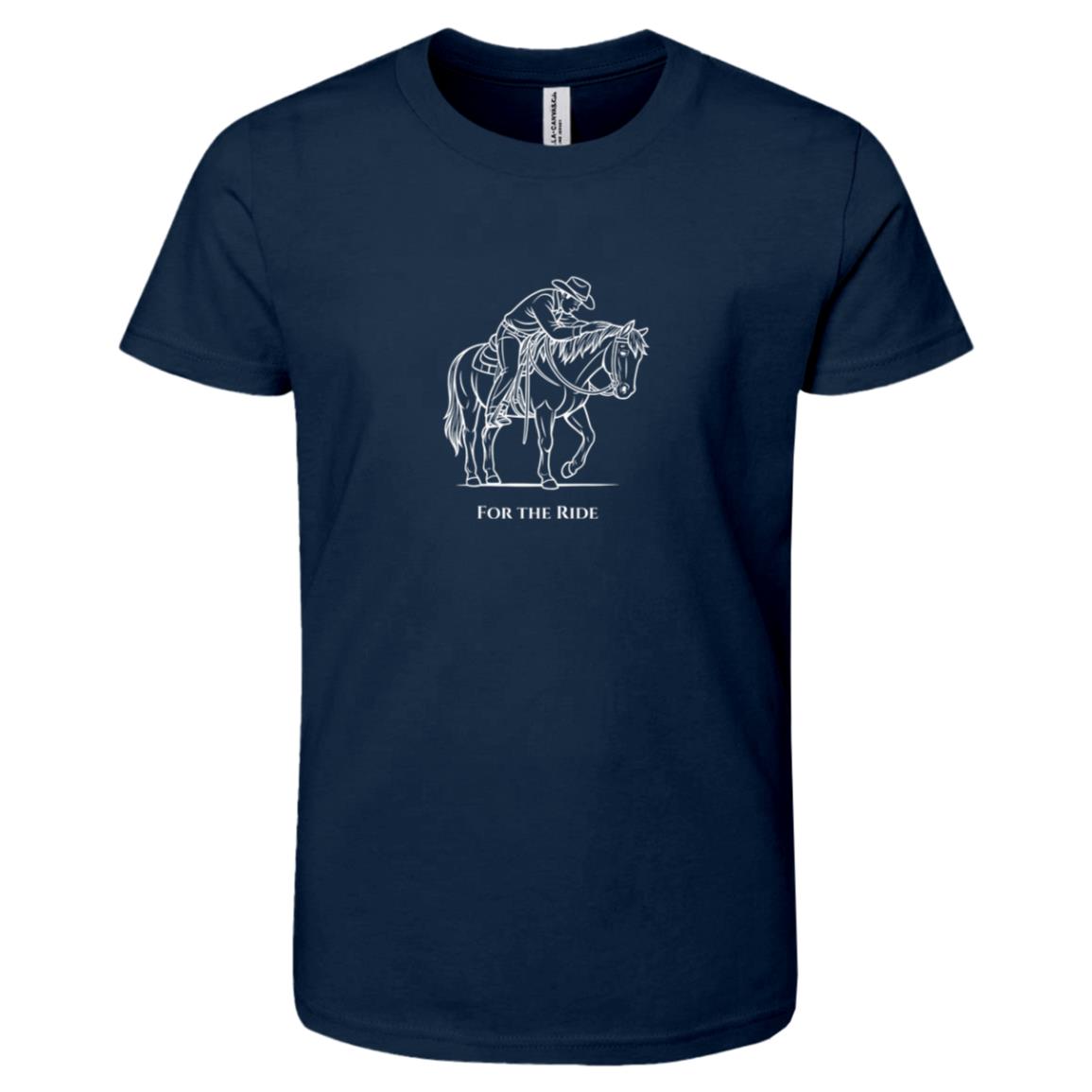 For The Ride Male Graphic Black 3001Y Bella + Canvas Kids Short-Sleeve T-Shirt