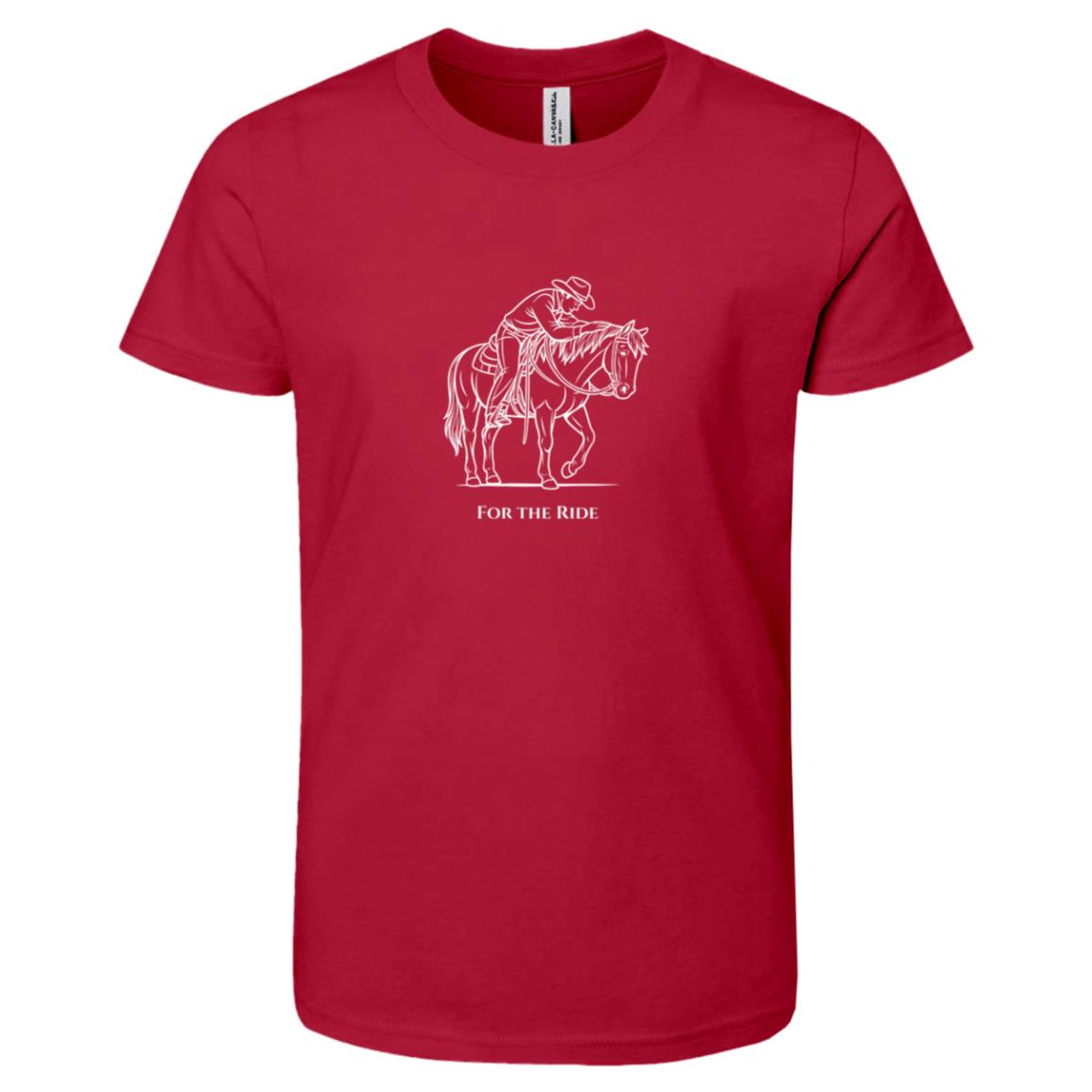 For The Ride Male Graphic Black 3001Y Bella + Canvas Kids Short-Sleeve T-Shirt