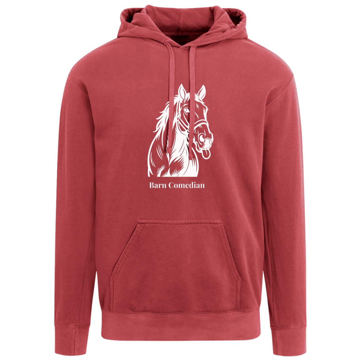 Barn Comedian Horse Graphic White 1567 Comfort Colors Garment-Dyed Adult Hoodie