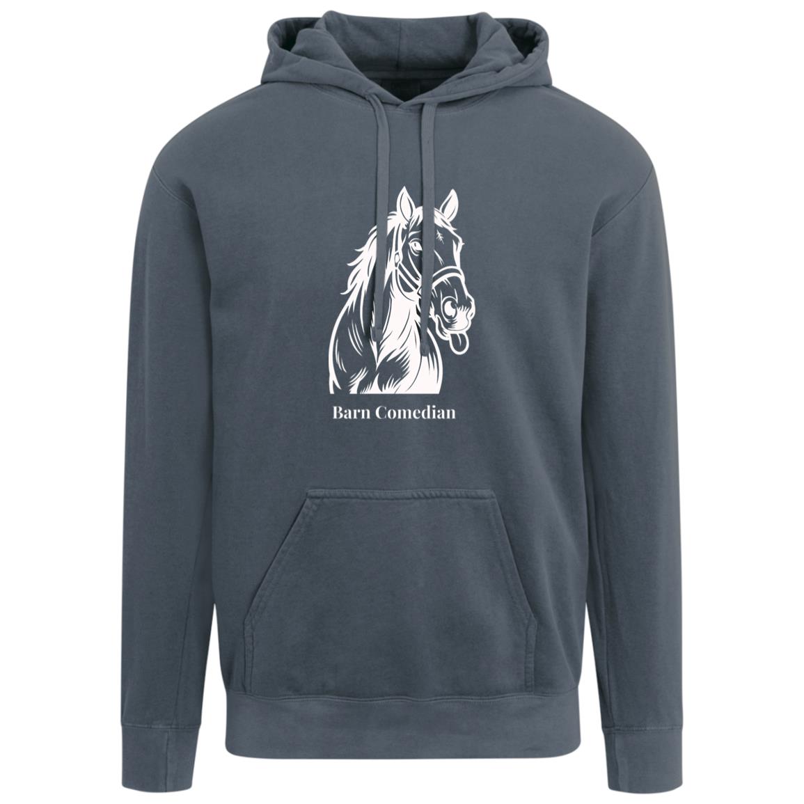 Barn Comedian Horse Graphic White 1567 Comfort Colors Garment-Dyed Adult Hoodie