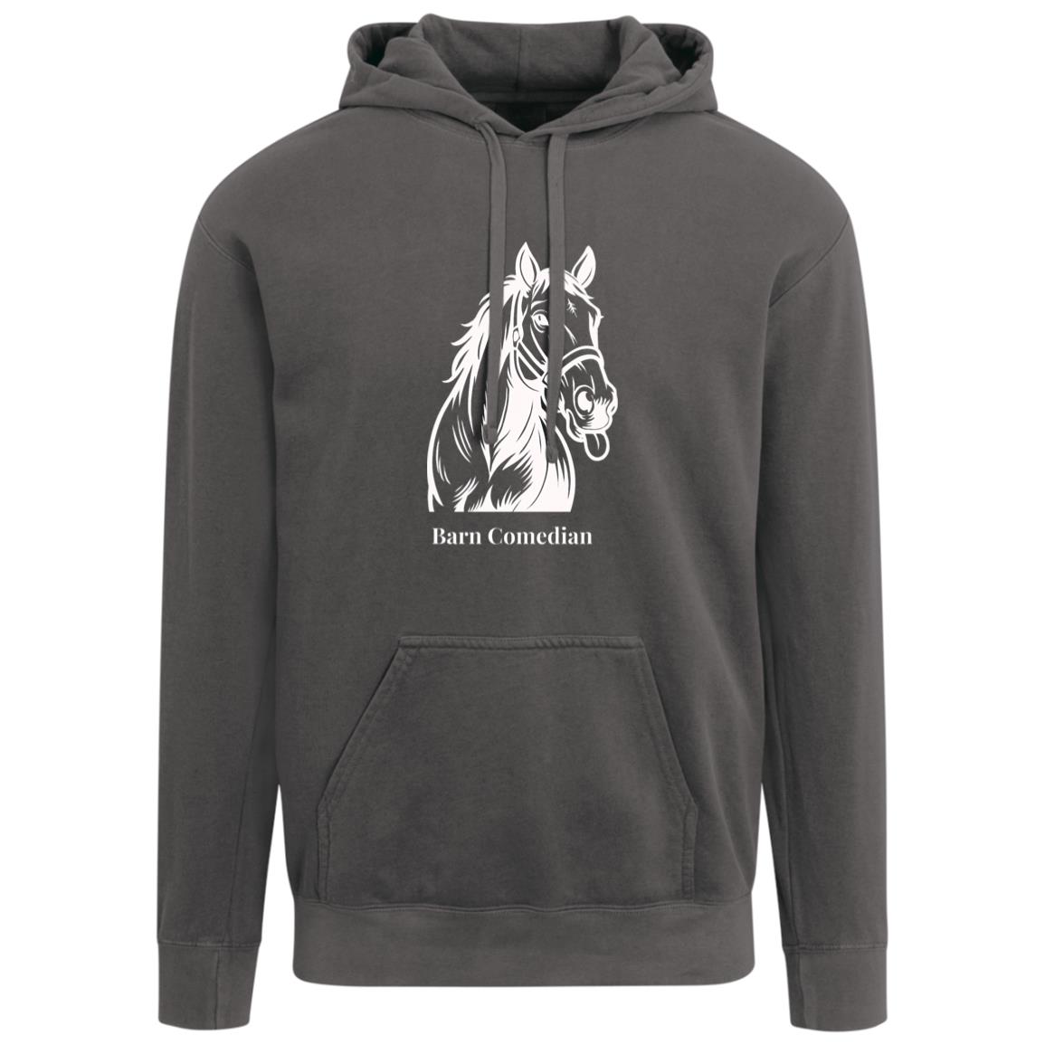 Barn Comedian Horse Graphic White 1567 Comfort Colors Garment-Dyed Adult Hoodie