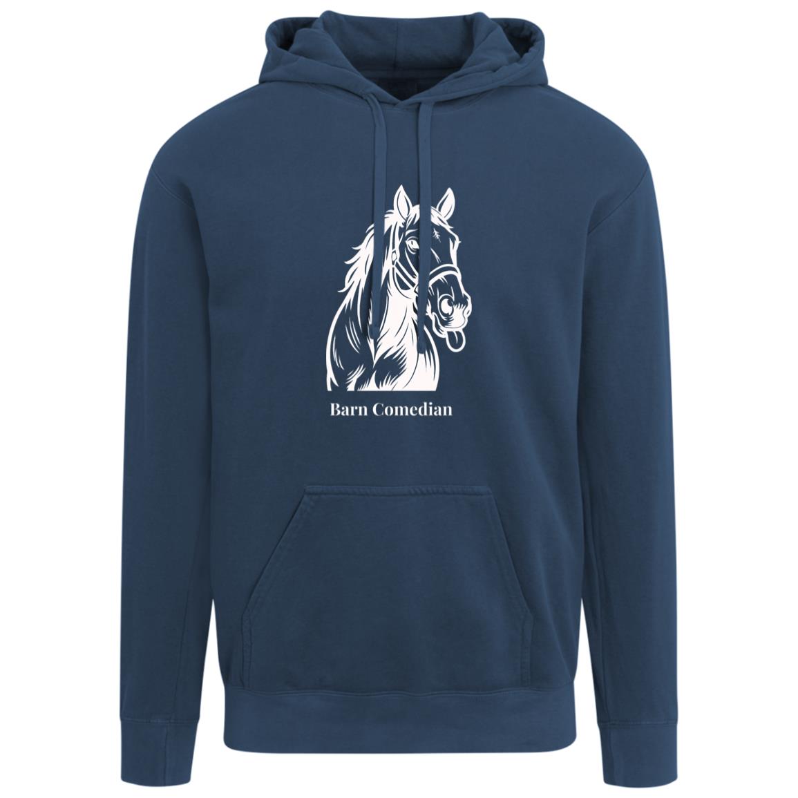 Barn Comedian Horse Graphic White 1567 Comfort Colors Garment-Dyed Adult Hoodie