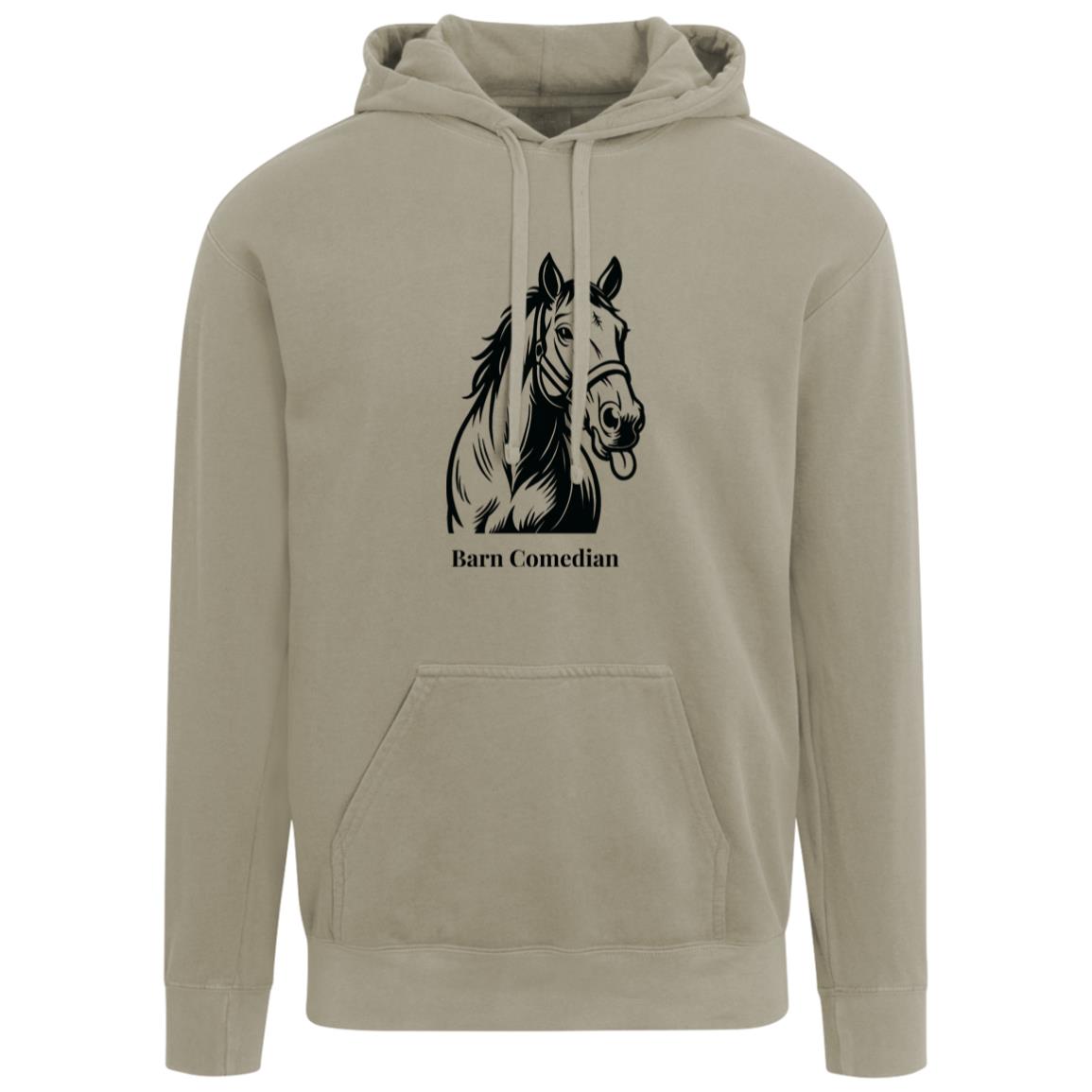 Barn Comedian Horse Graphic Black 1567 Comfort Colors Garment-Dyed Adult Hoodie