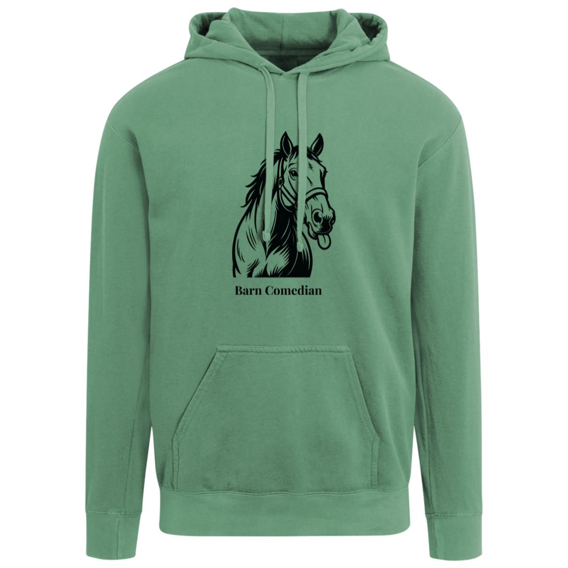 Barn Comedian Horse Graphic Black 1567 Comfort Colors Garment-Dyed Adult Hoodie