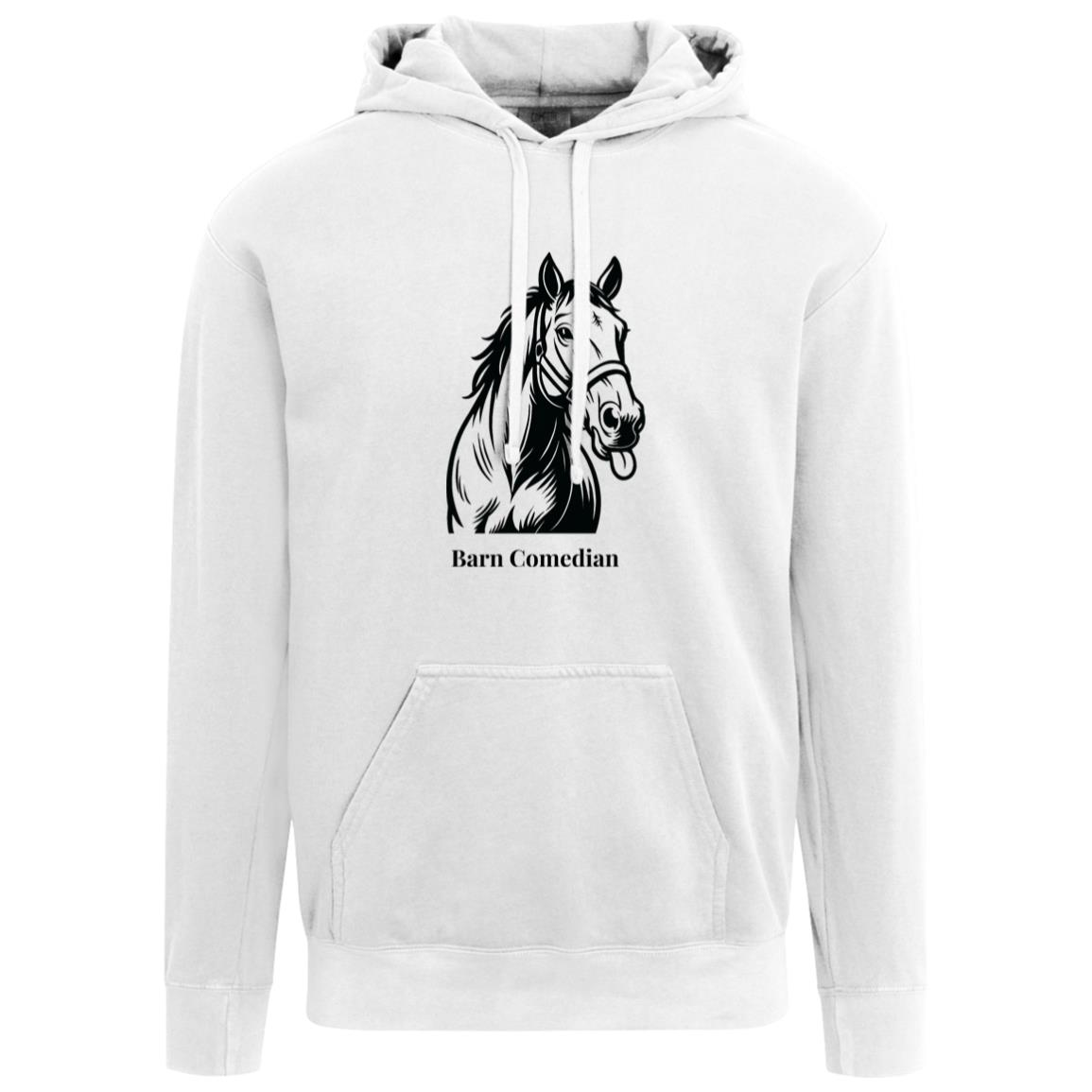 Barn Comedian Horse Graphic Black 1567 Comfort Colors Garment-Dyed Adult Hoodie
