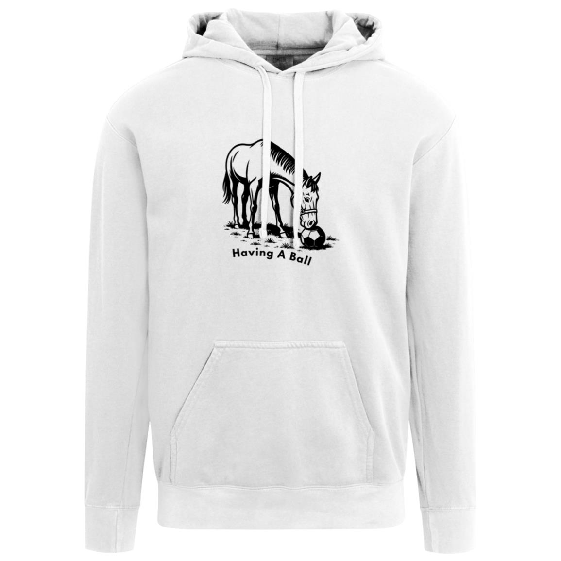 Having A Ball Horse Graphic Black 1567 Comfort Colors Garment-Dyed Adult Hoodie