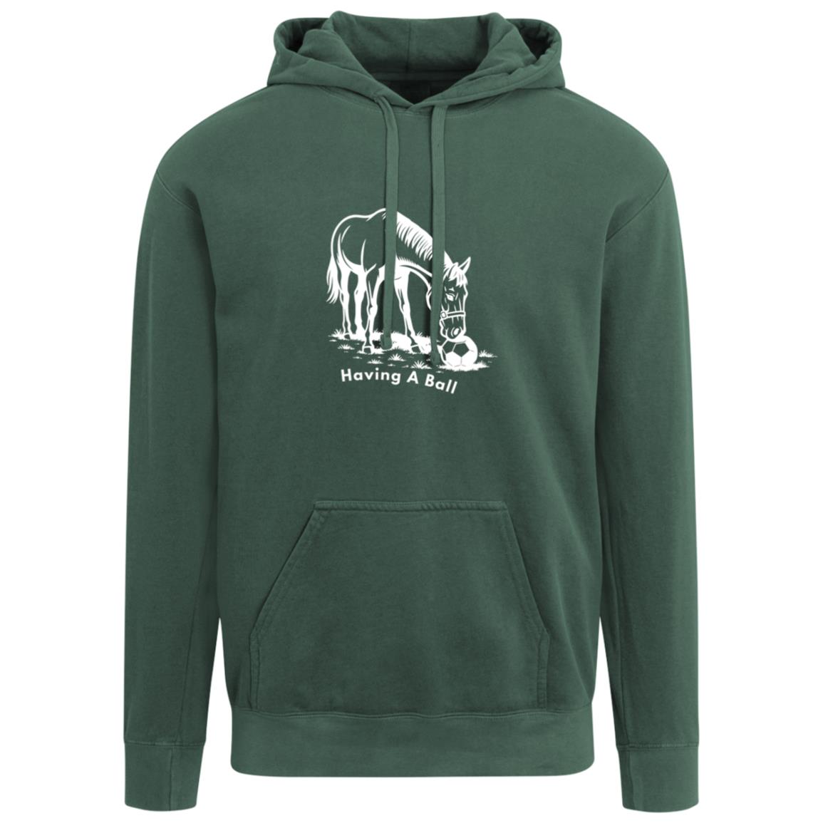 Having A Ball Horse Graphic White 1567 Comfort Colors Garment-Dyed Adult Hoodie