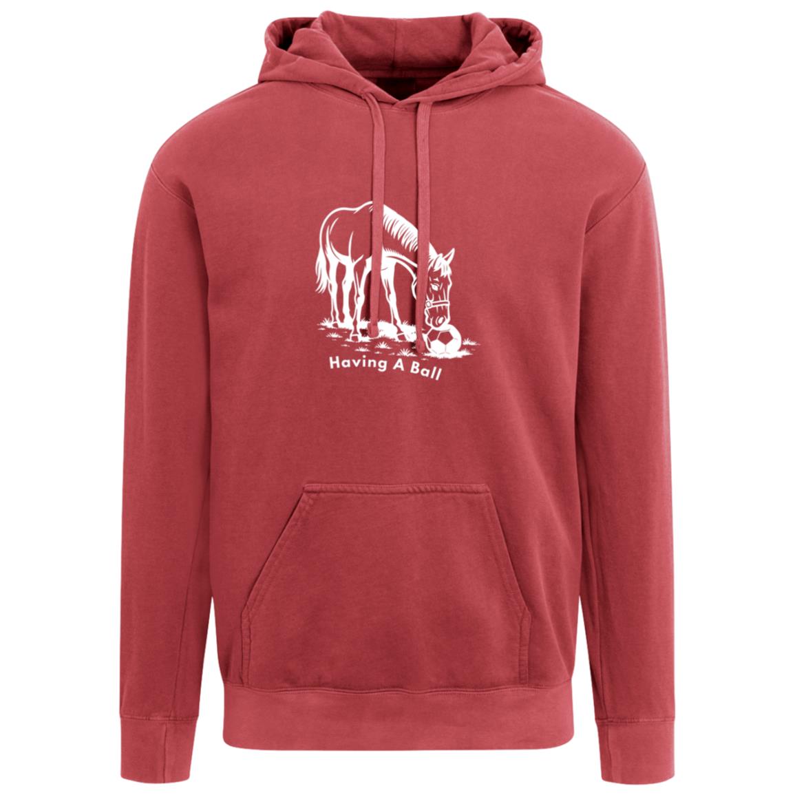 Having A Ball Horse Graphic White 1567 Comfort Colors Garment-Dyed Adult Hoodie