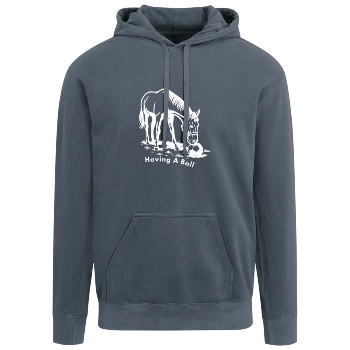 Having A Ball Horse Graphic White 1567 Comfort Colors Garment-Dyed Adult Hoodie