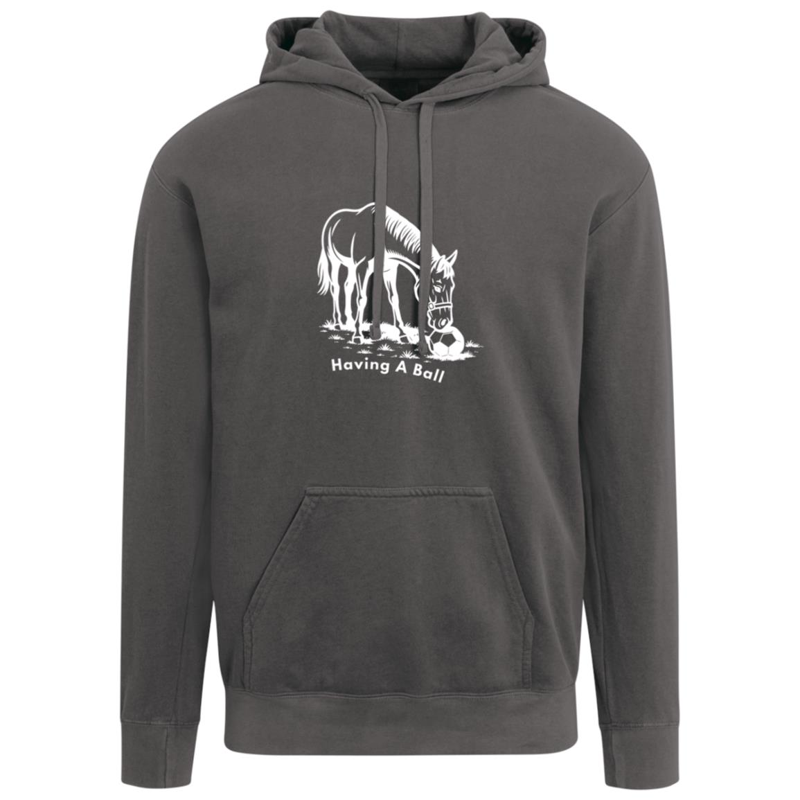 Having A Ball Horse Graphic White 1567 Comfort Colors Garment-Dyed Adult Hoodie