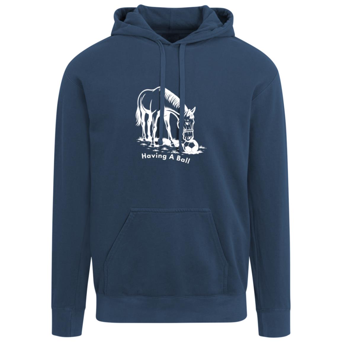 Having A Ball Horse Graphic White 1567 Comfort Colors Garment-Dyed Adult Hoodie