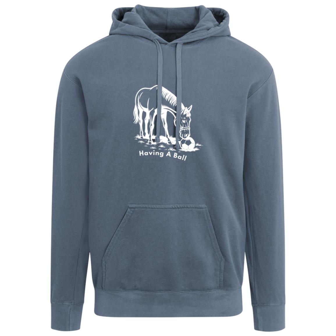 Having A Ball Horse Graphic White 1567 Comfort Colors Garment-Dyed Adult Hoodie