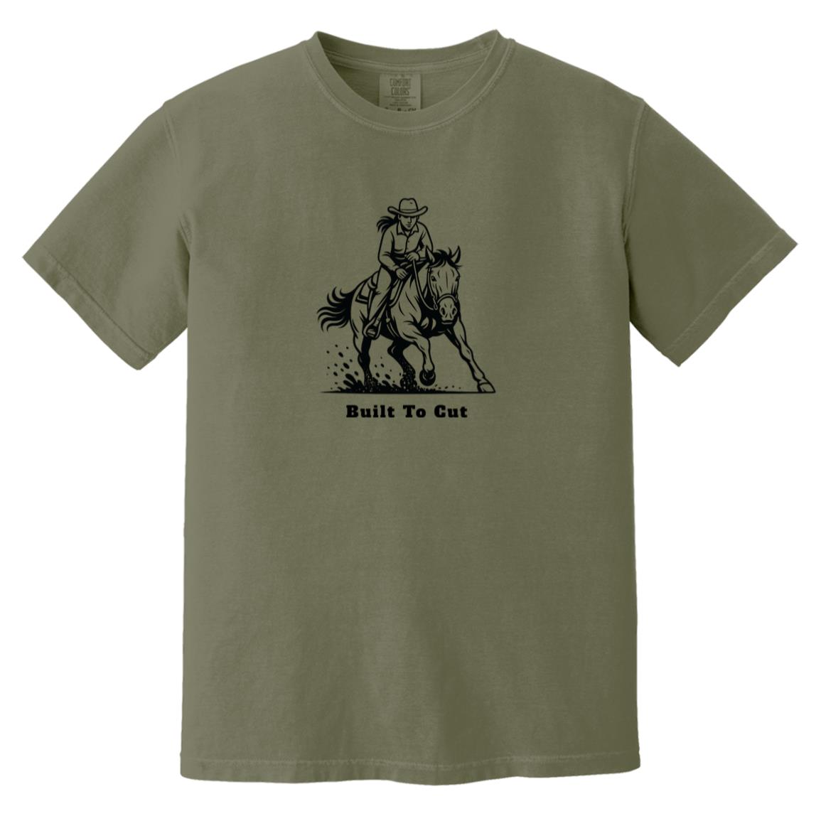 Built To Cut Female Graphic Black CC1717 Heavyweight Garment-Dyed T-Shirt