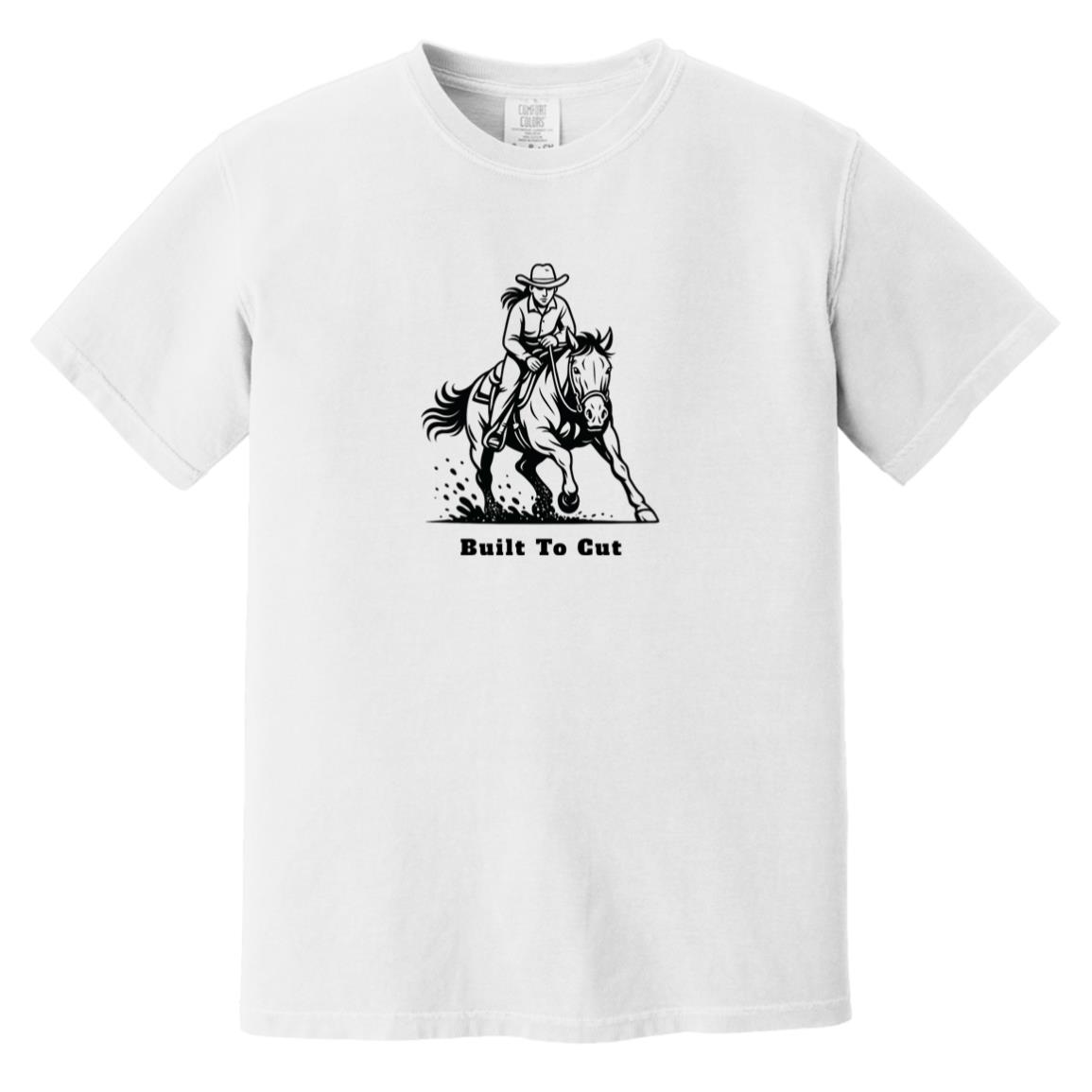 Built To Cut Female Graphic Black CC1717 Heavyweight Garment-Dyed T-Shirt