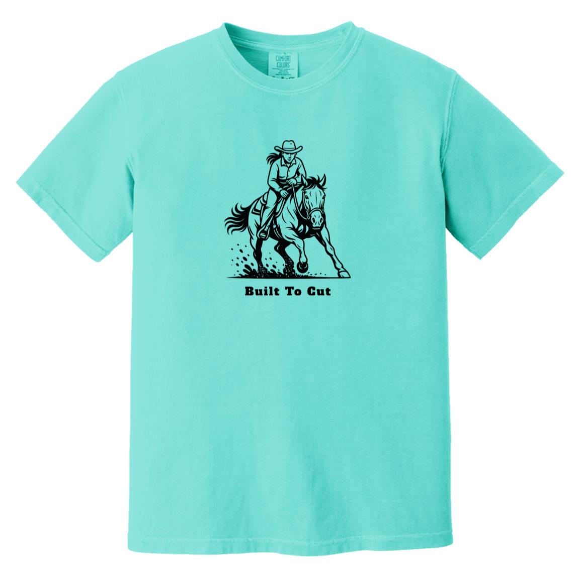 Built To Cut Female Graphic Black CC1717 Heavyweight Garment-Dyed T-Shirt