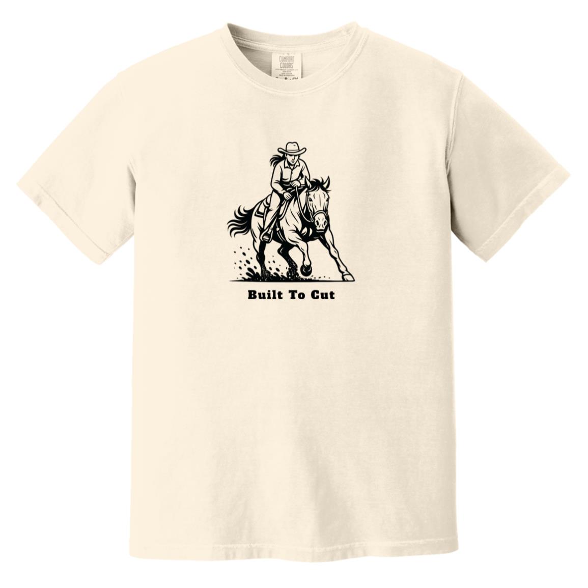 Built To Cut Female Graphic Black CC1717 Heavyweight Garment-Dyed T-Shirt