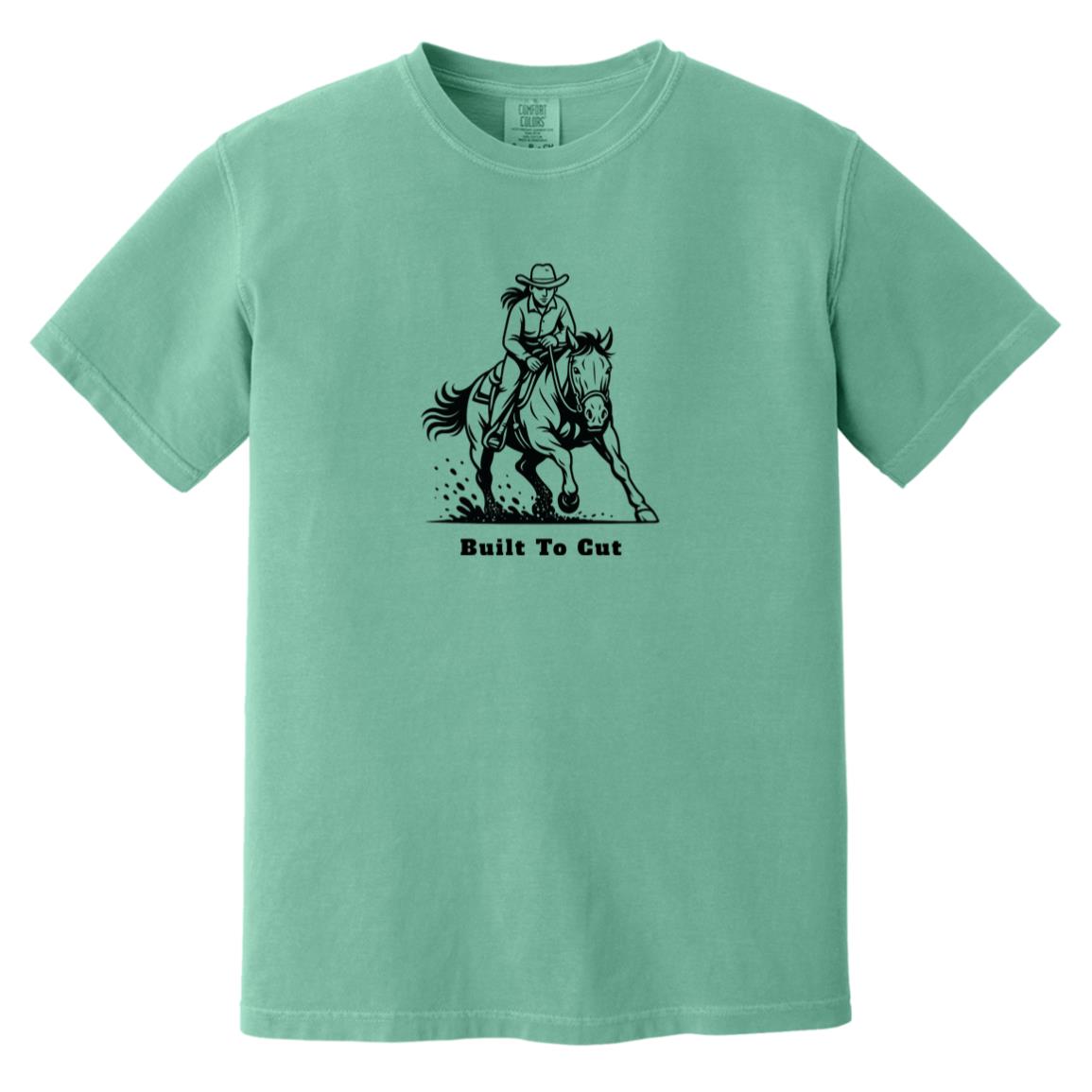 Built To Cut Female Graphic Black CC1717 Heavyweight Garment-Dyed T-Shirt