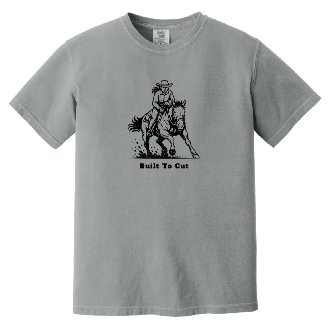 Built To Cut Female Graphic Black CC1717 Heavyweight Garment-Dyed T-Shirt