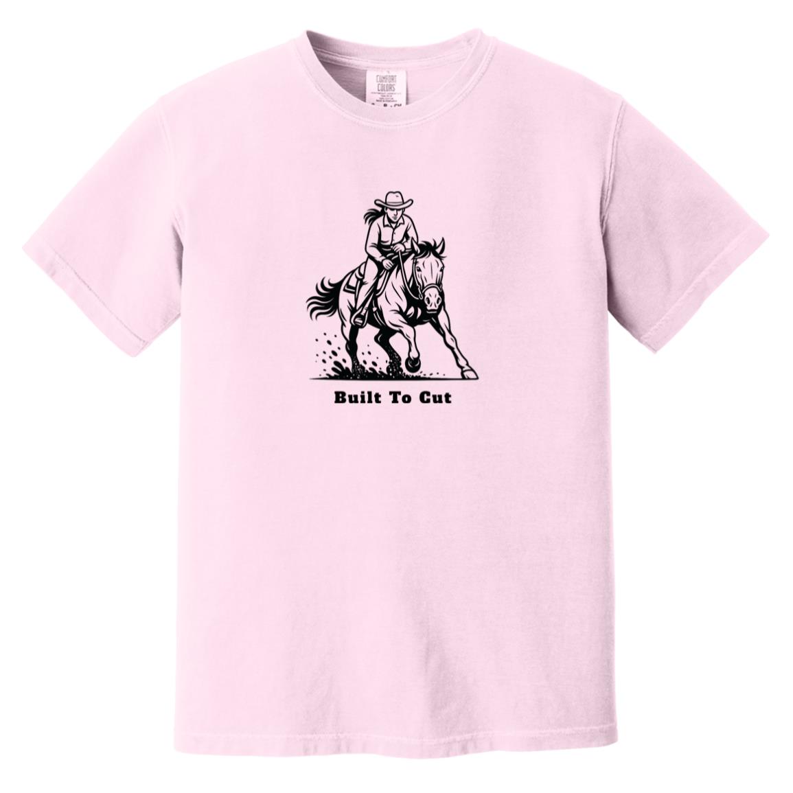 Built To Cut Female Graphic Black CC1717 Heavyweight Garment-Dyed T-Shirt