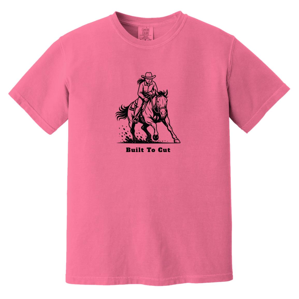 Built To Cut Female Graphic Black CC1717 Heavyweight Garment-Dyed T-Shirt