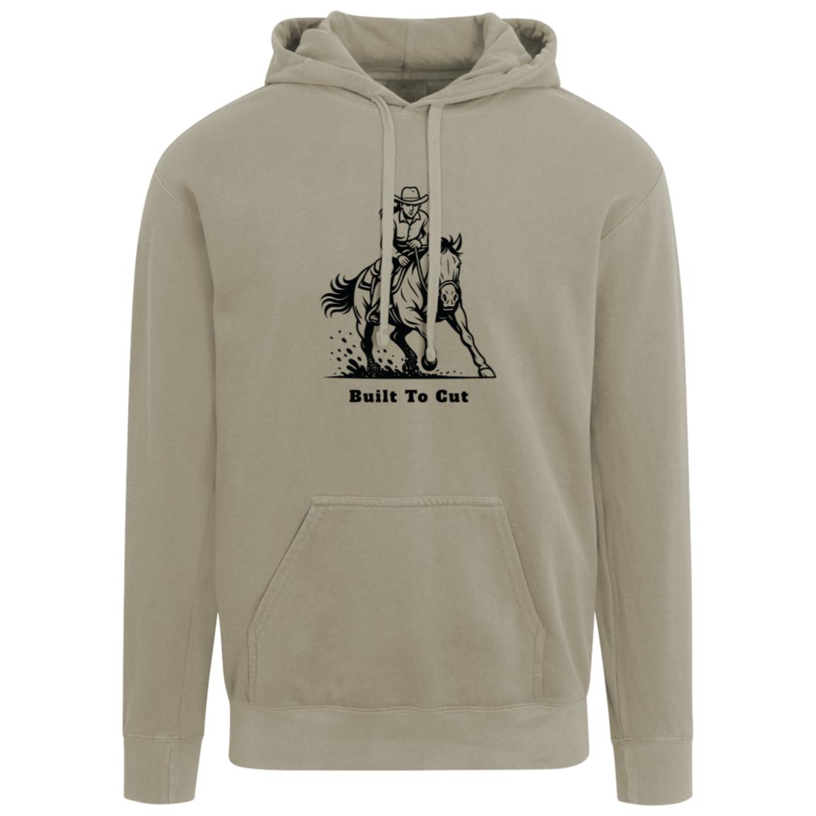 Built To Cut Female Graphic Black 1567 Comfort Colors Garment-Dyed Adult Hoodie