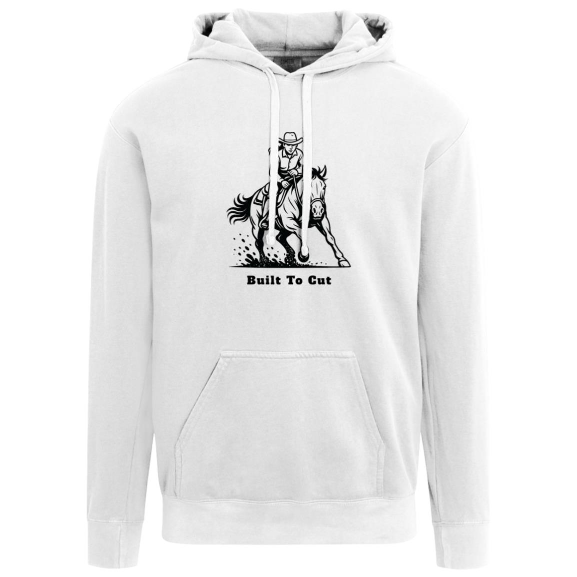 Built To Cut Female Graphic Black 1567 Comfort Colors Garment-Dyed Adult Hoodie