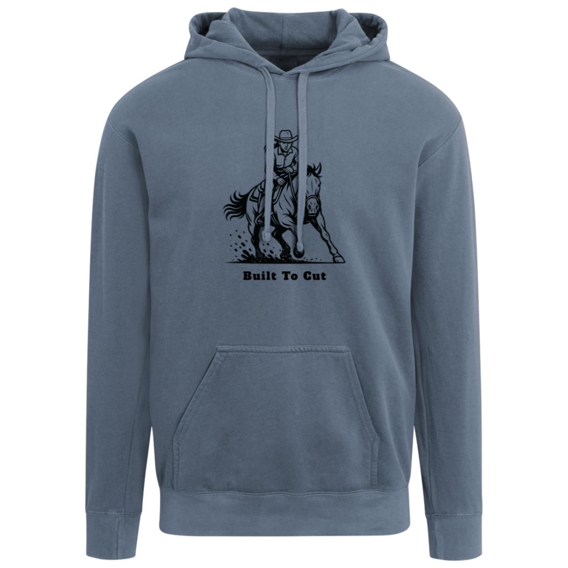 Built To Cut Female Graphic Black 1567 Comfort Colors Garment-Dyed Adult Hoodie