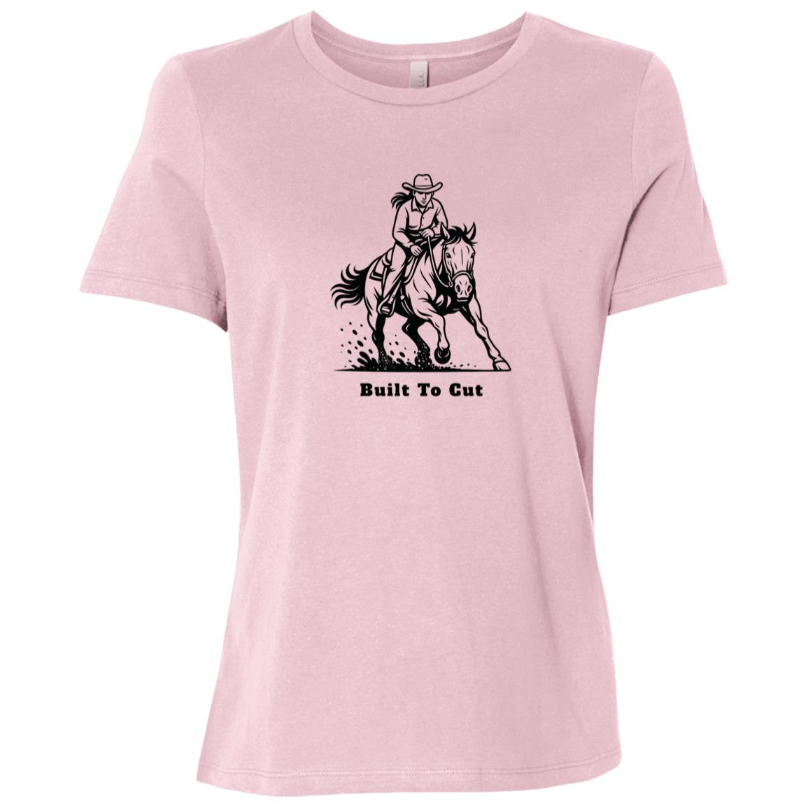 Built To Cut Female Graphic Black B6400 Bella + Canvas Ladies Relaxed Jersey Short-Sleeve T-Shirt