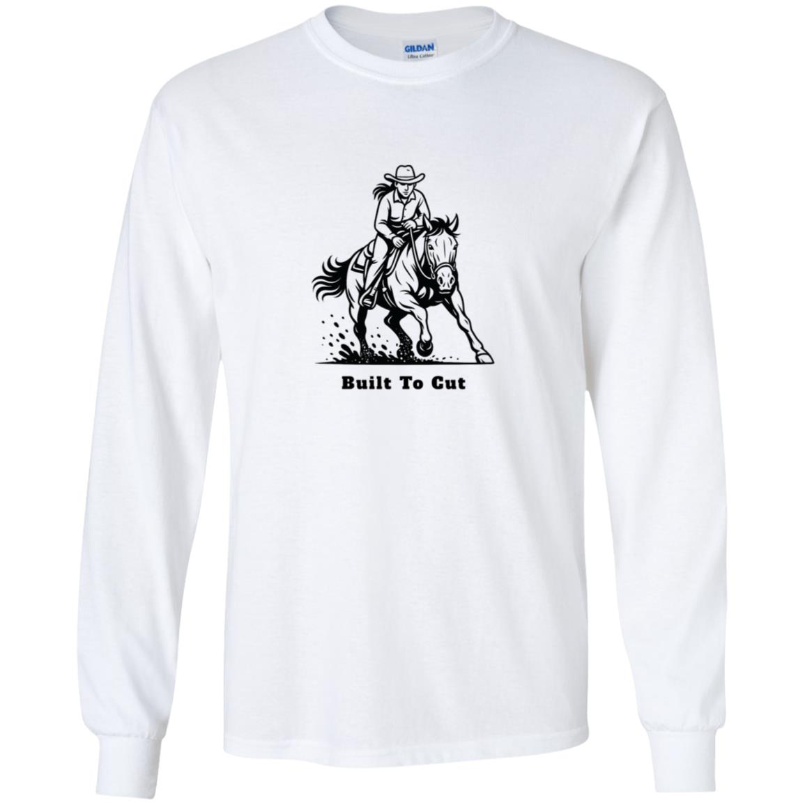 Built To Cut Female Graphic Black G540B Youth LS T-Shirt