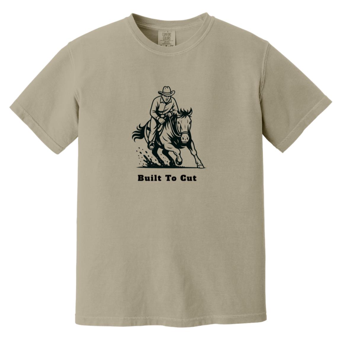 Built To Cut Male Graphic Black CC1717 Heavyweight Garment-Dyed T-Shirt