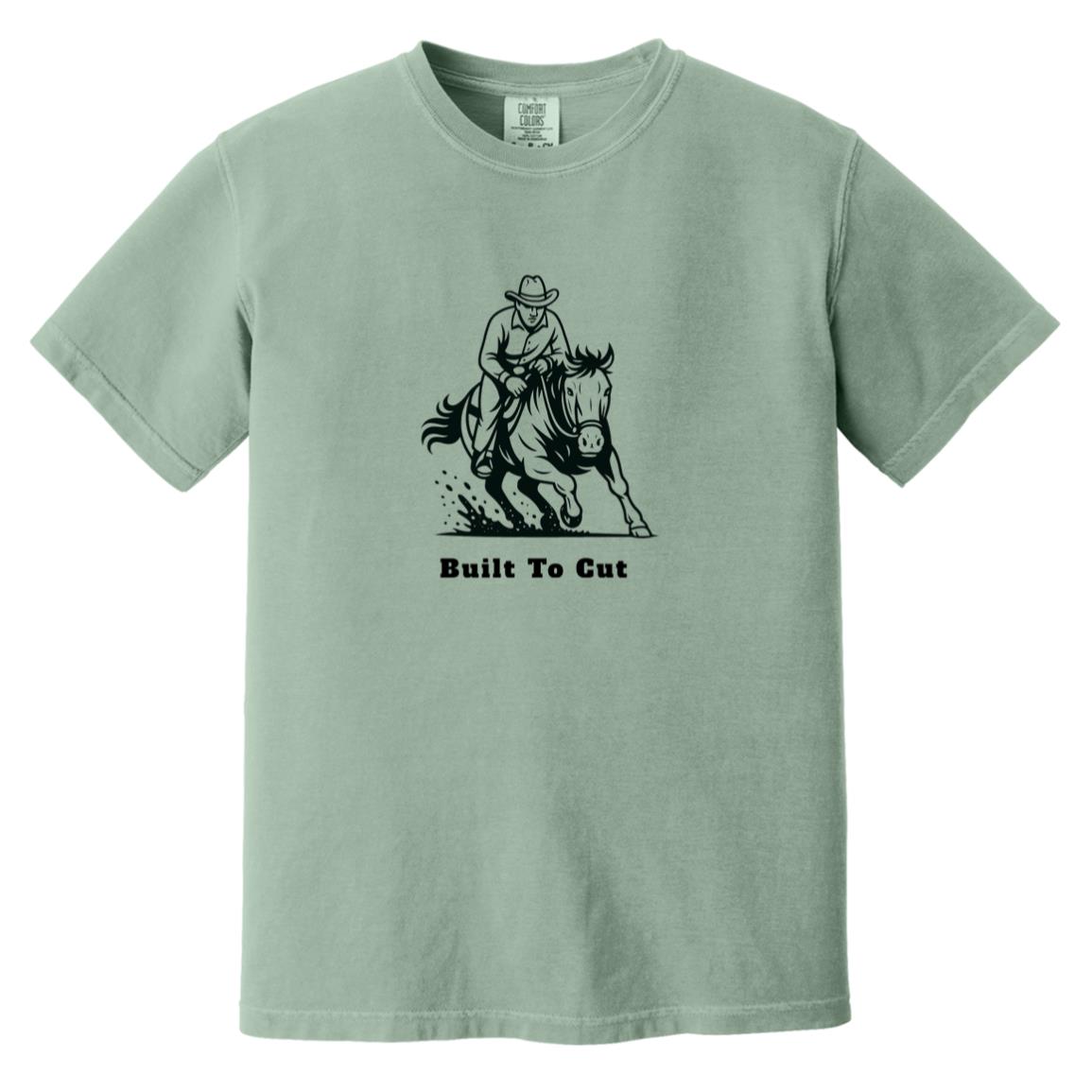 Built To Cut Male Graphic Black CC1717 Heavyweight Garment-Dyed T-Shirt