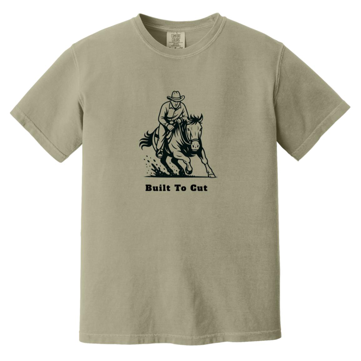 Built To Cut Male Graphic Black CC1717 Heavyweight Garment-Dyed T-Shirt